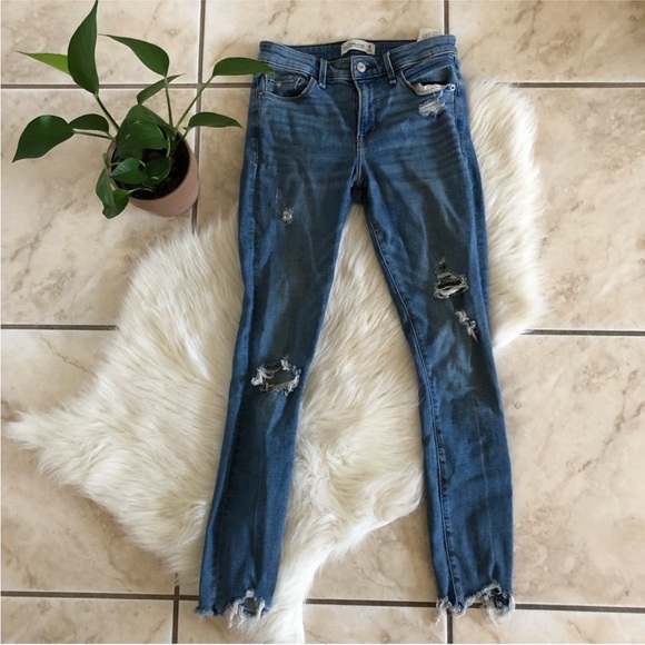 Abercrombie & Fitch Midrise Super Skinny Ankle Jeans - Picture 4 of 11